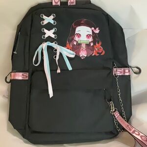 Anime Character Black Backpack